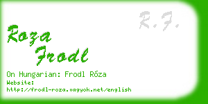 roza frodl business card