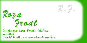 roza frodl business card